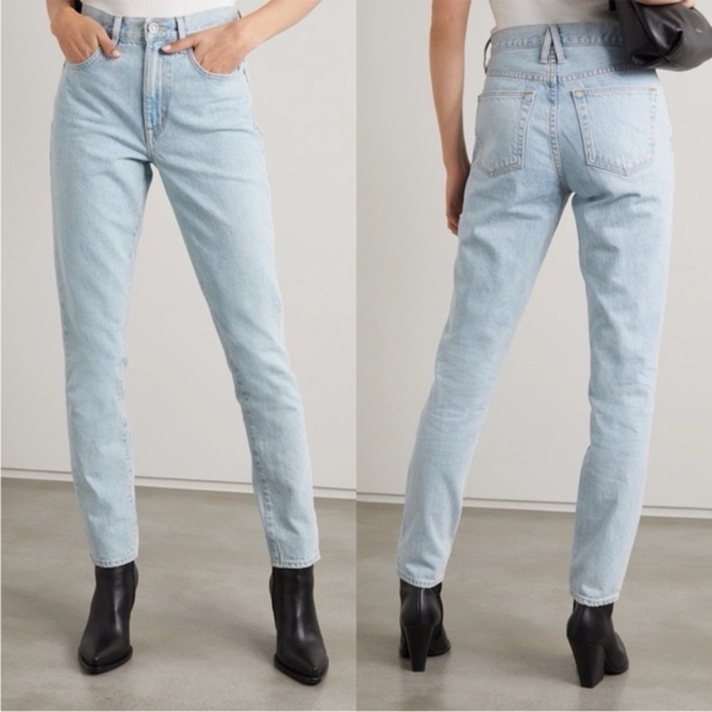 SLVRLAKE Roxy Jeans Slim Straight Jeans Clear Skies Wash (J4)